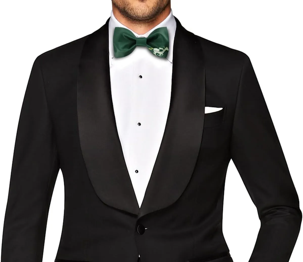 100% Satin Silk Mens Pre-tied Bowtie Horse Riding Solid Bow Ties
