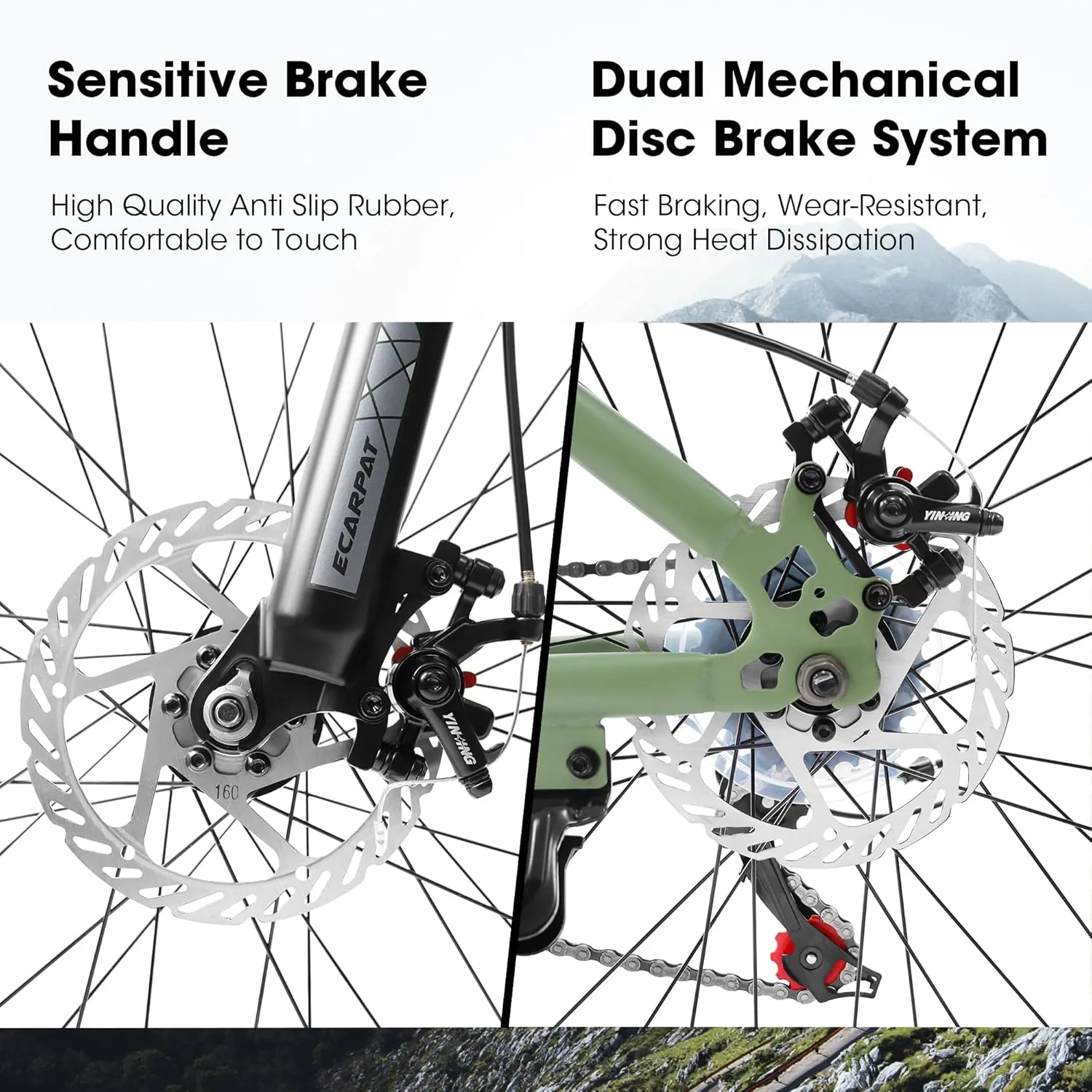 24/26/27.5 Inch, Dual Full Suspension Mountain Bike, 21 Speed Summer Travel, Mens Womens Outdoor Cycling Commuting City Bike to School Work, Birthday Gifts Bicycles