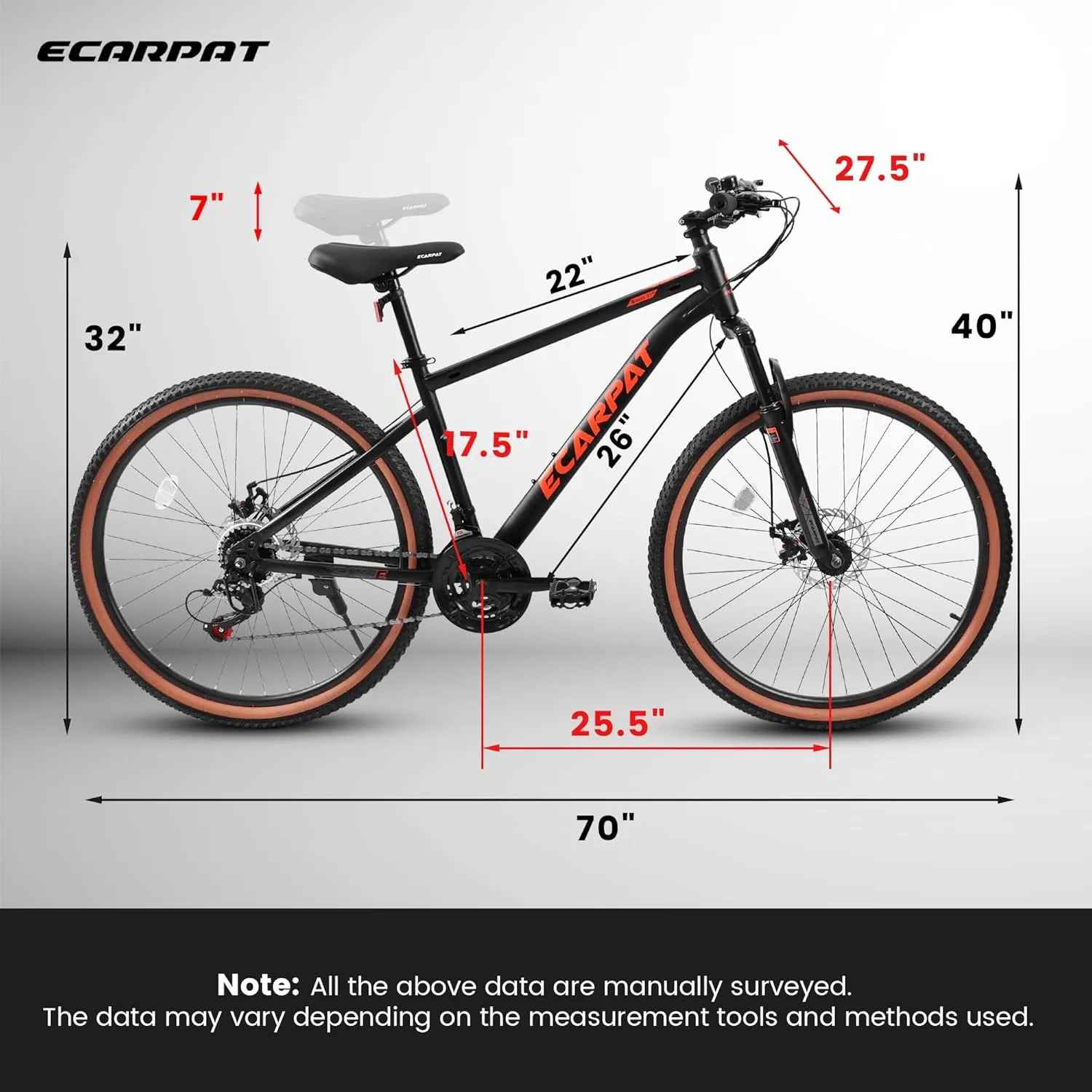 24/26/27.5 Inch, Dual Full Suspension Mountain Bike, 21 Speed Summer Travel, Mens Womens Outdoor Cycling Commuting City Bike to School Work, Birthday Gifts Bicycles