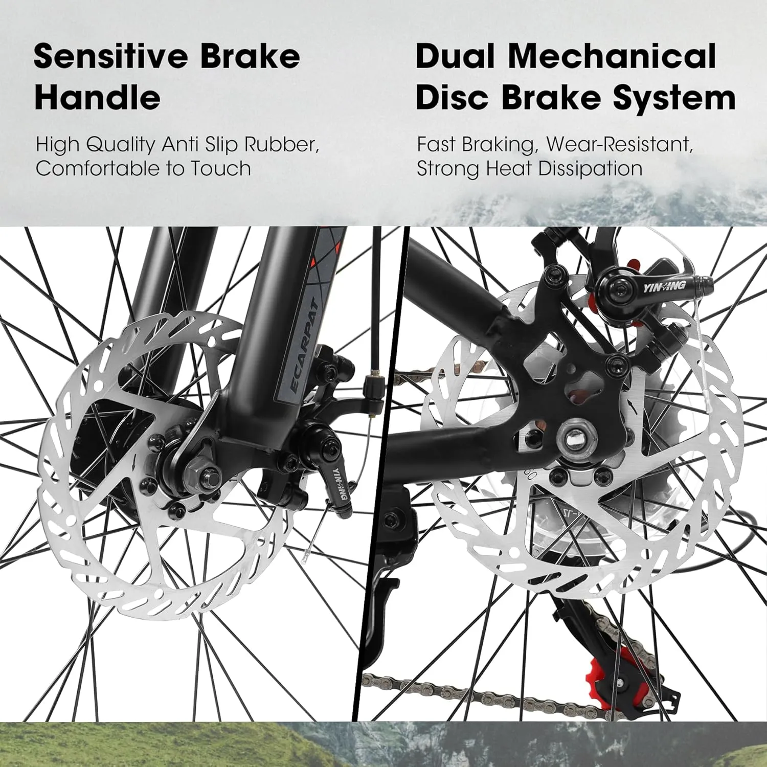 24/26/27.5 Inch, Dual Full Suspension Mountain Bike, 21 Speed Summer Travel, Mens Womens Outdoor Cycling Commuting City Bike to School Work, Birthday Gifts Bicycles
