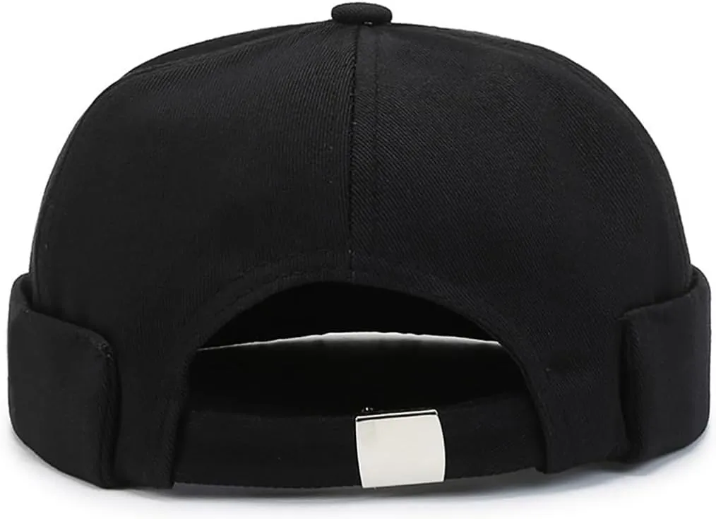 3 Pack Mens Brimless Skullcap Sailor Docker Cap Rolled Cuff Retro Beanie Hat