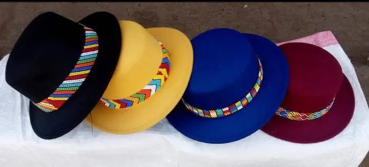 4 handmade beaded masaai Masai maasai fedora hat/cowboy hats/summer hats/brim hats with free shipping world wide