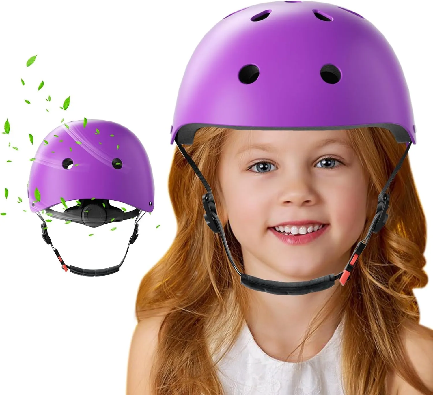 67i Kids Bike Helmet Toddler Helmets for Ages 3-8 Years Old Girls Boys Kid Adjustable Skateboard Bicycle Helmets Multi-Sport Ventilation Skateboarding Cycling Scooter Roller Skate Helmet