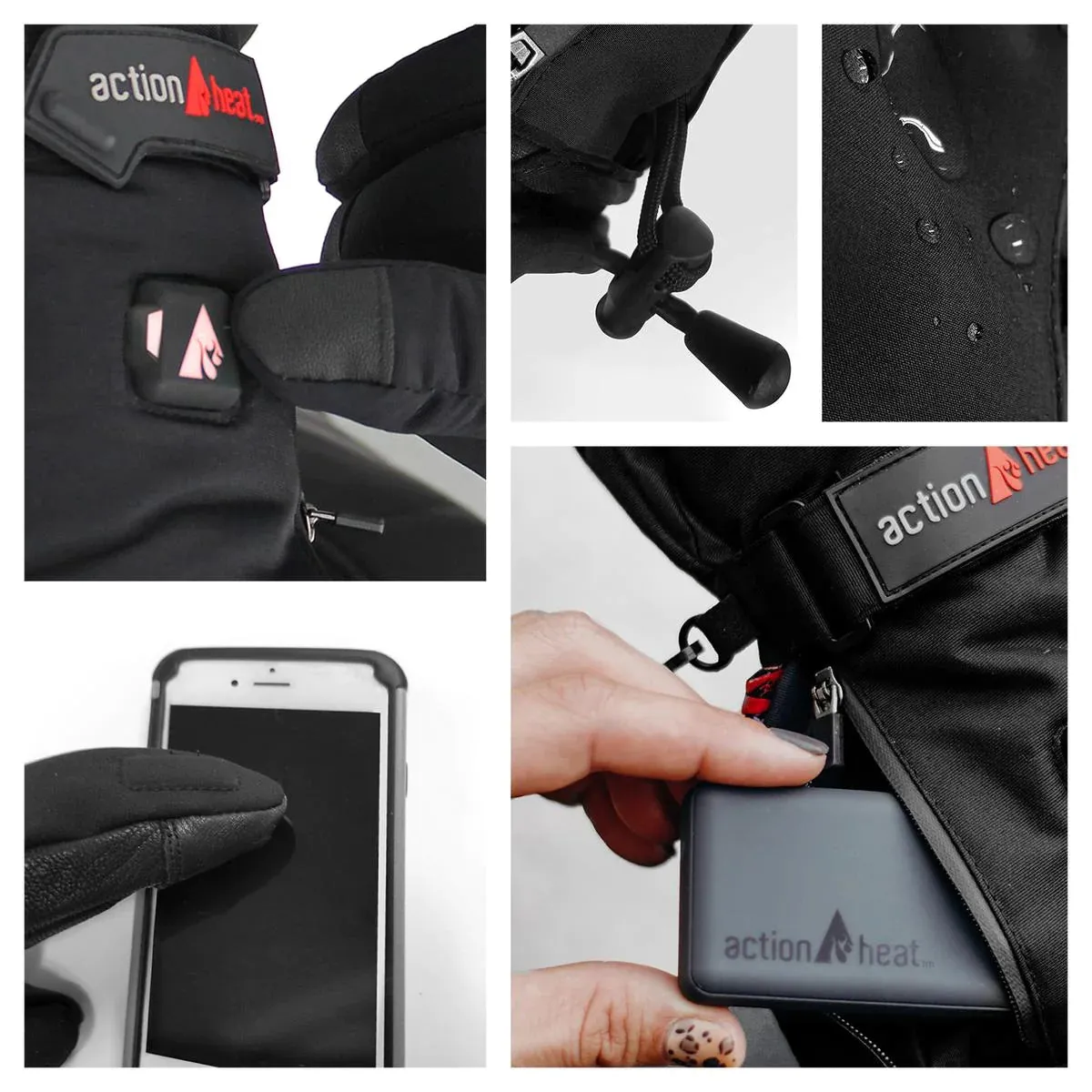 ActionHeat 5V Mens Battery Heated Snow Gloves