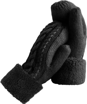 AURUZA Winter Warm Mittens for Women, Cozy Thick Knitted Gloves & Mittens Warm Soft Lining Cold Weather Accessories Gifts