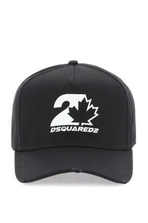 baseball cap with logoed patch