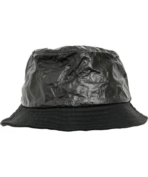 Black - Crinkled paper bucket hat (5003CP)
