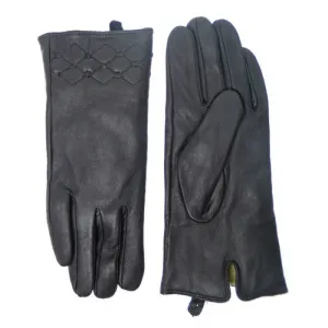 Black Leather Gloves Size Large