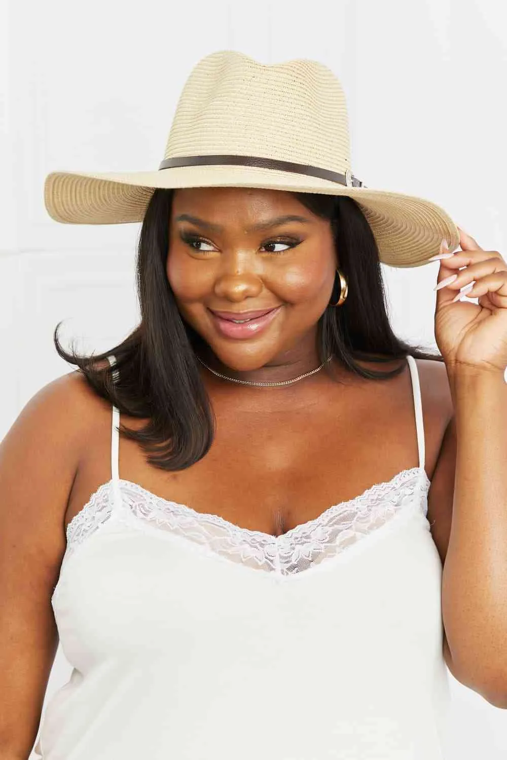 Bohemian Summer Straw Fedora Hat