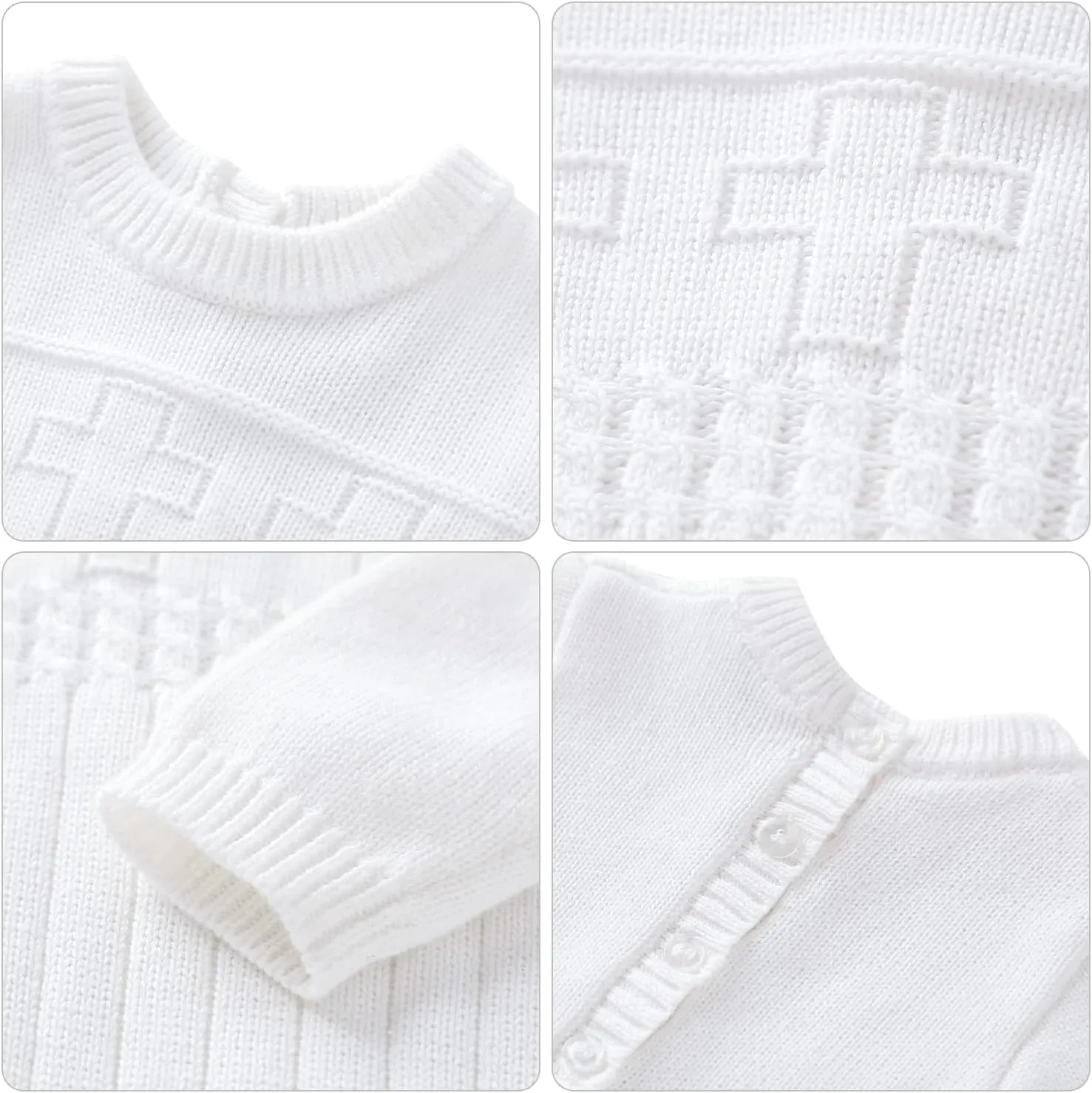 Booulfi Baby Boy's Christening Baptism Outfits Suit with HatCross Detail