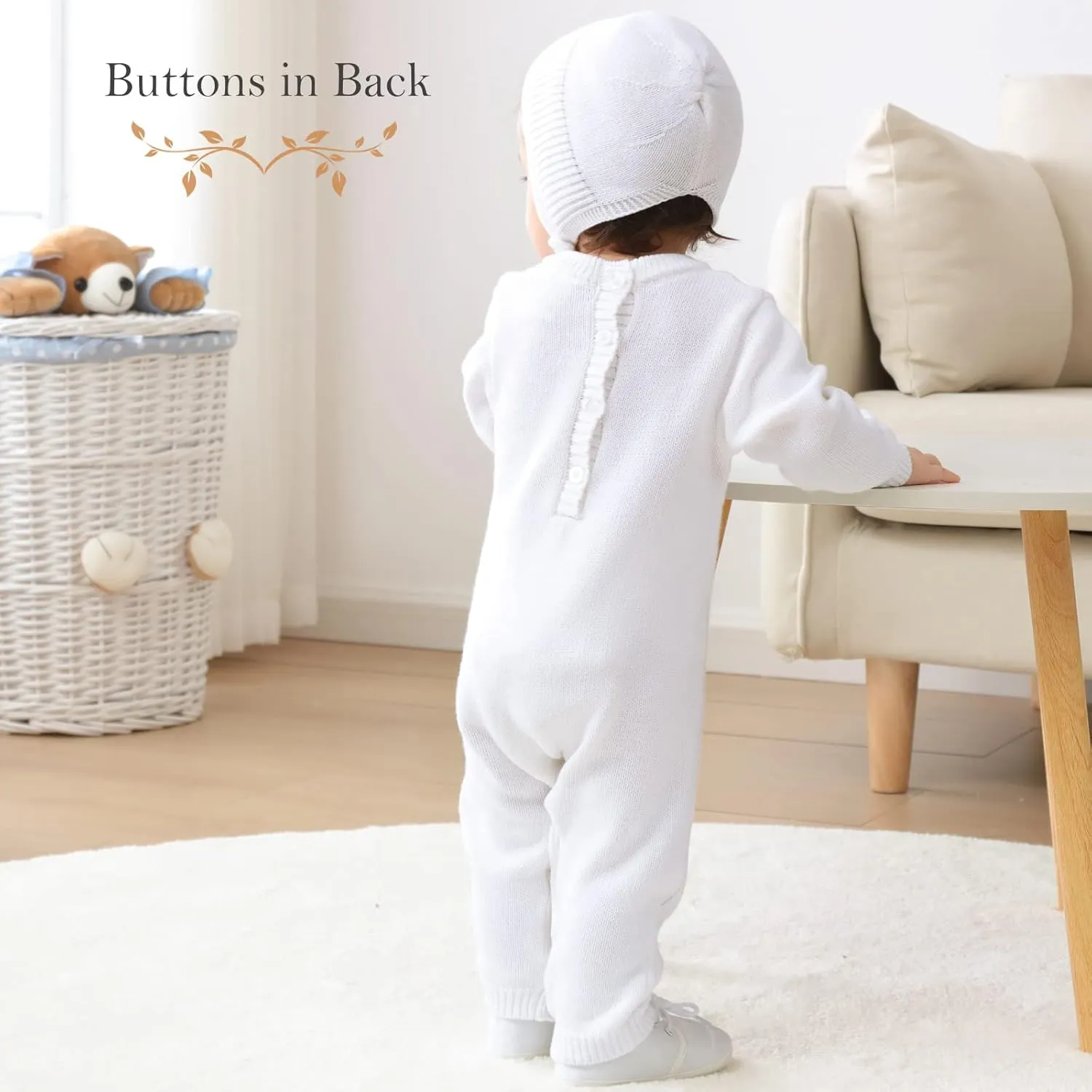 Booulfi Baby Boy's Christening Baptism Outfits Suit with HatCross Detail
