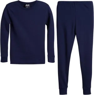 Boys' Thermal Underwear Set - 2 Piece Waffle Knit Long Sleeve Thermal Shirt and Pants for Boys (Sizes: 2T-18)