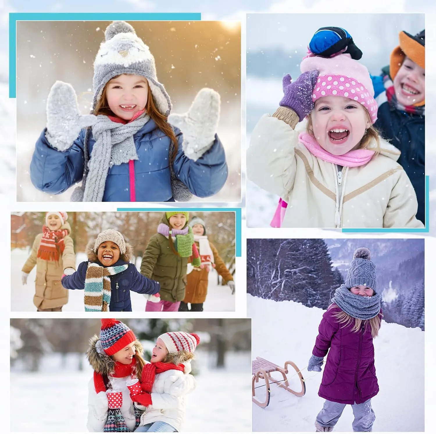 Century Star Toddler Mittens Kids Winter Gloves Knitted Warm Magic Mittens for Boys Girls Fleece Lined Gloves