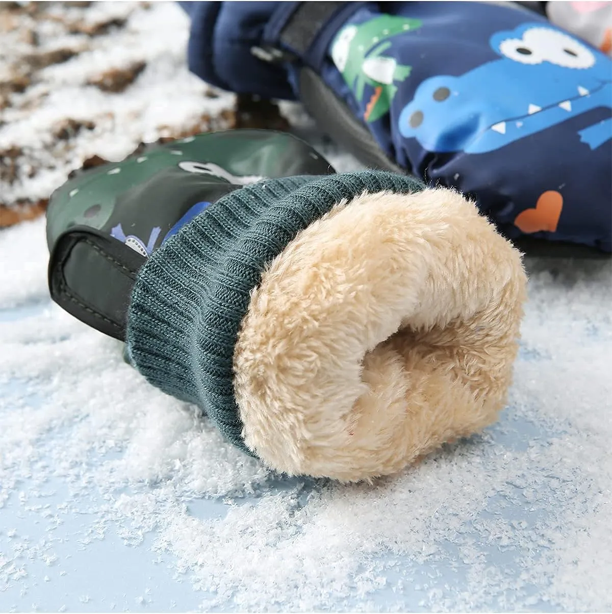 Century Star Winter Lined Fleece Toddler Mittens Waterproof Snow Mittens for Toddler Girls Boys Kids Snow Gloves Ski