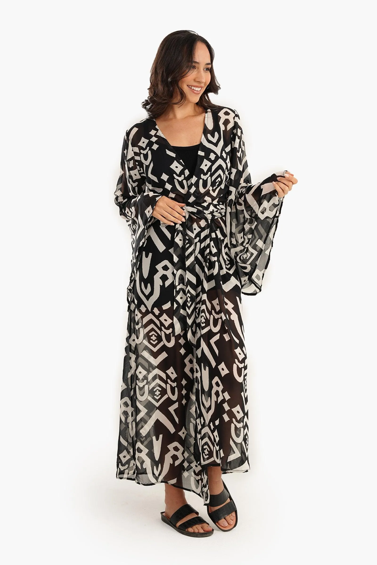 Chiffon Wrapped Dress