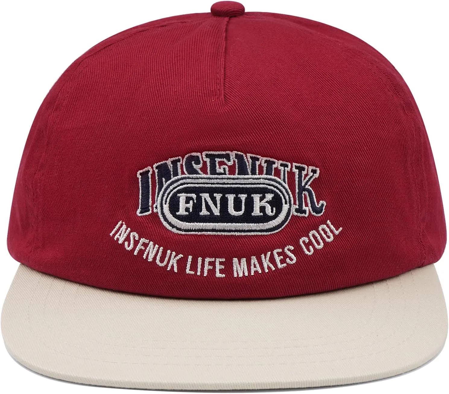 Clakllie Flat Bill Baseball Cap Snapback Trucker Hat Steet Casual Hip Hop Cap Breathable Runner Cap Vintage Low Profile Hat