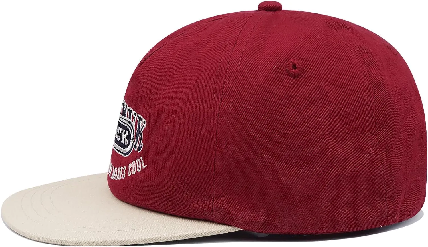 Clakllie Flat Bill Baseball Cap Snapback Trucker Hat Steet Casual Hip Hop Cap Breathable Runner Cap Vintage Low Profile Hat