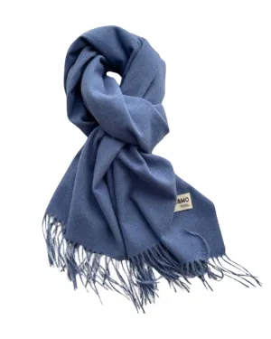 Classic Fringe Scarf in Blue