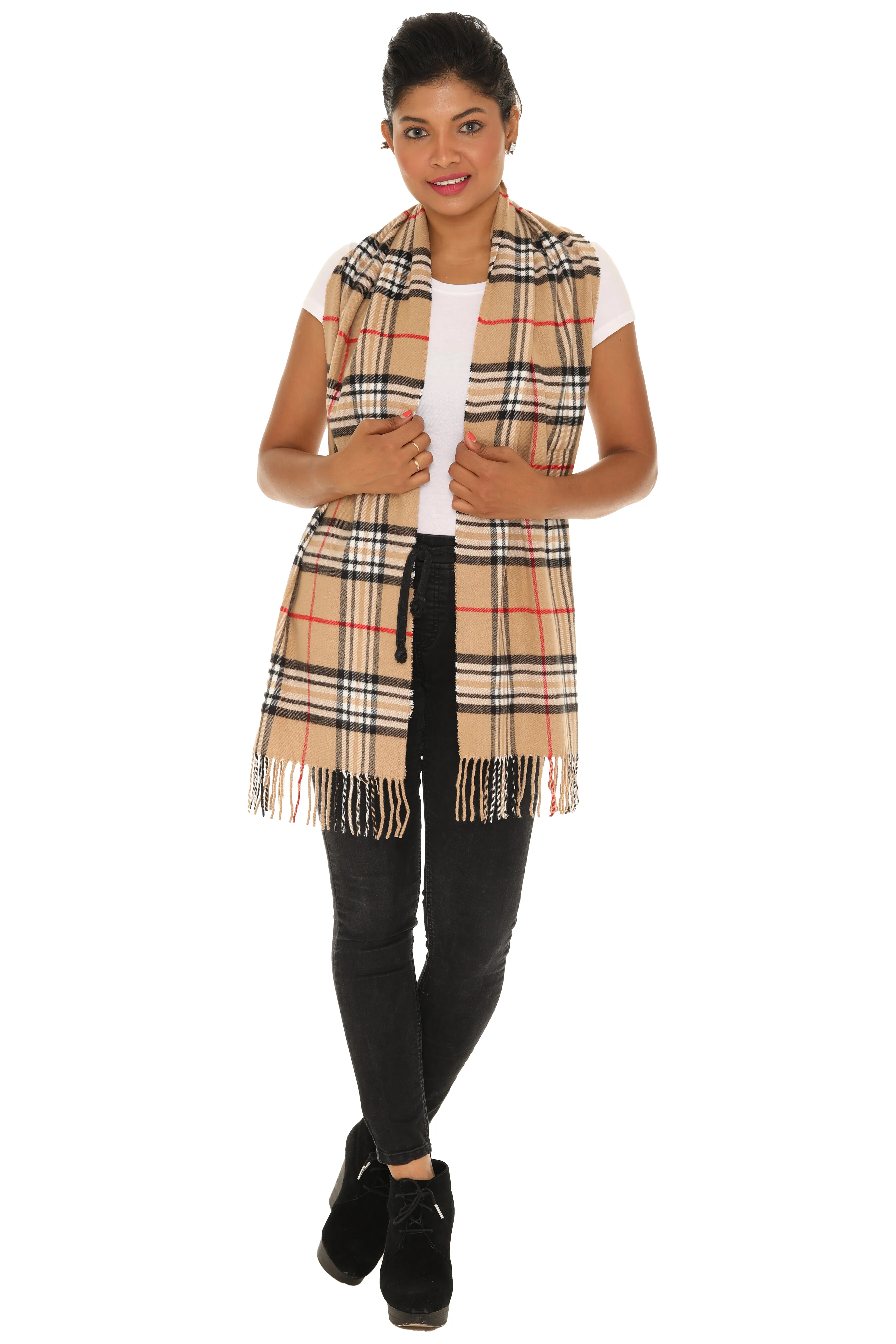 Classic Plaid Print Scarf