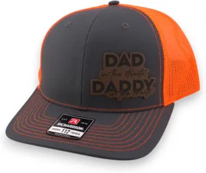 Dad in The Streets Daddy in The Sheets Trucker Hat - Adjustable Babseball Cap with Leather Patch