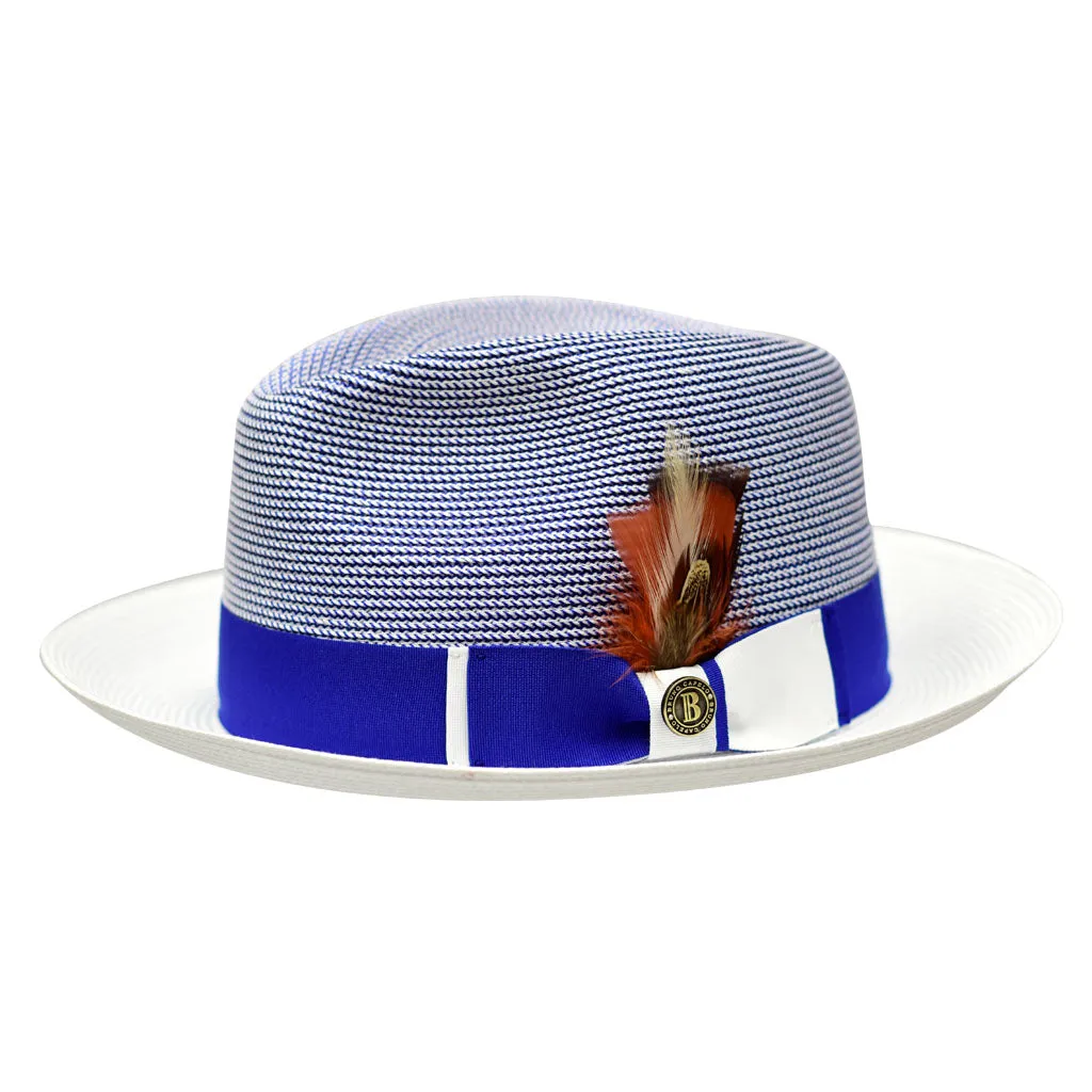 Dapper Gent's Fedora Two-Tone Straw Fedora