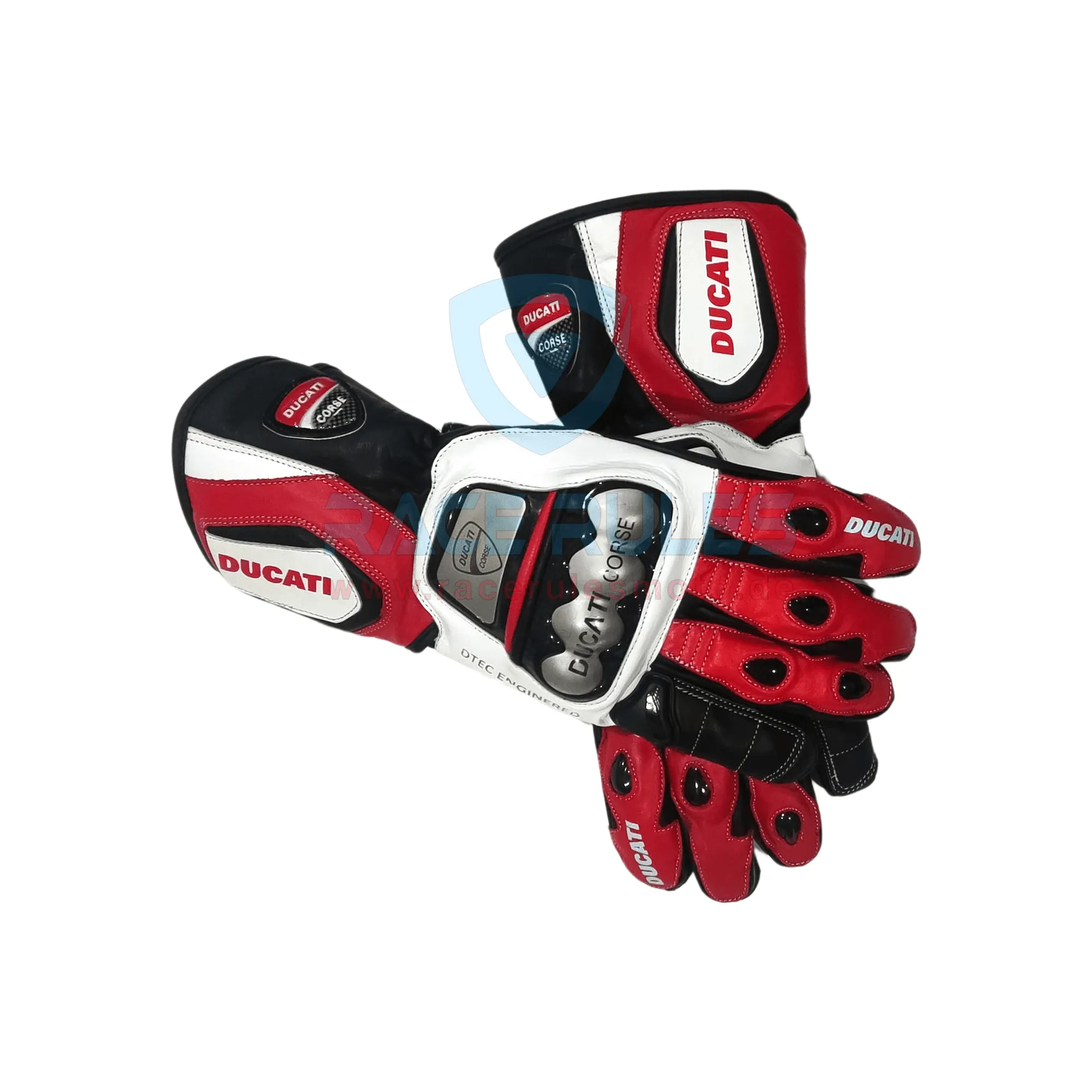 Ducati Corse Leather Motorcycle Gloves