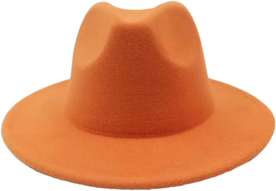 Dvbfufv Men's Women's Fedora Hat Men's Hat Men's Women's Panama Jazz Cap Men's Women's Fashion Wide Brim Fedoras Hat