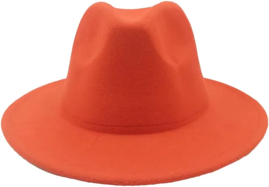 Dvbfufv Men's Women's Fedora Hat Men's Hat Men's Women's Panama Jazz Cap Men's Women's Fashion Wide Brim Fedoras Hat