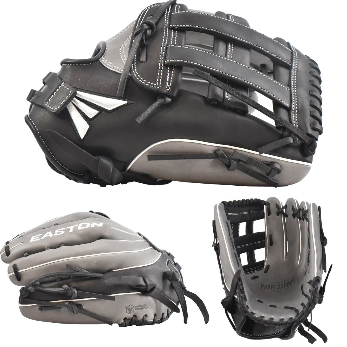Easton Professional Collection Slowpitch Softball Glove (BK/GY/WH)