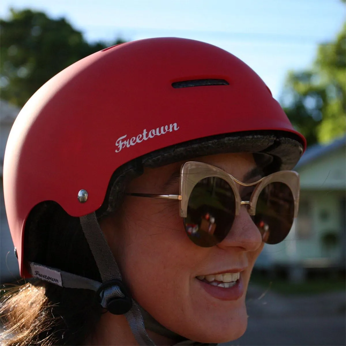 Freetown Offbeat Bike Helmet | ABS Hardshell, Zone Flex, 14 Vents, Fidloc Magnetic Buckles, Integrated Chin Pad | Multi Sport, Comfortable, Crash Protection, Safety Rated, Solid Colors