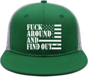 Fuck Around and Find Out Hat Fuck Around and Find Out Cap Mesh Baseball Cap Golf Hat Funny
