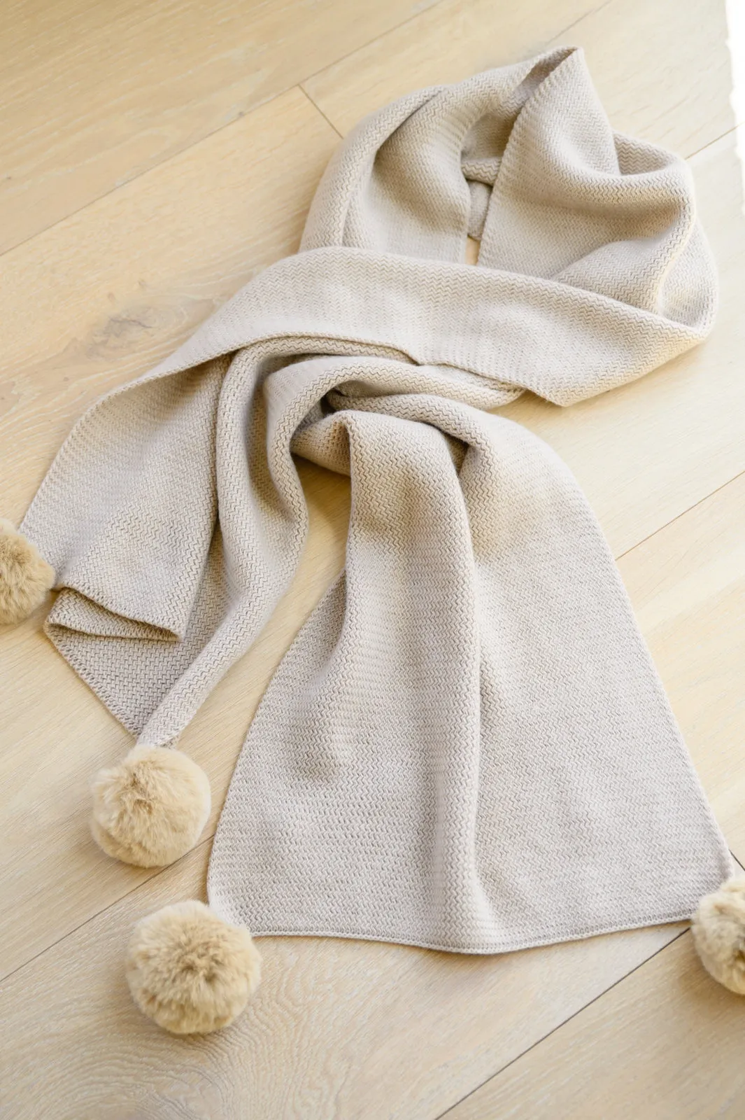 Fuzzy Comfort Pom Pom Scarf