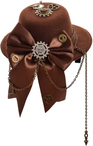 GRACEART Steampunk Mini Top Hat for Women Headwear Costume Accessories