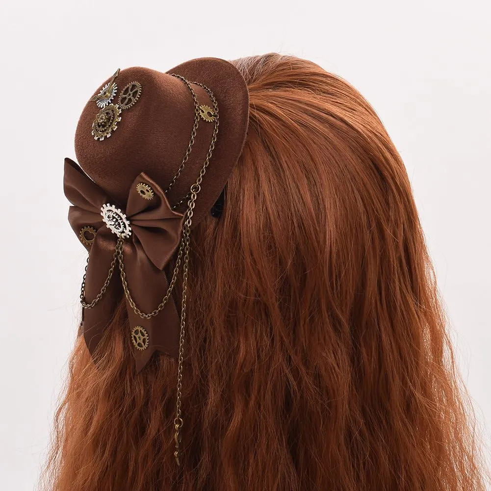 GRACEART Steampunk Mini Top Hat for Women Headwear Costume Accessories