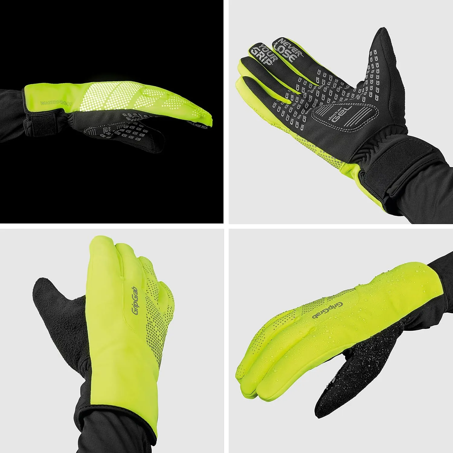 GripGrab Ride Waterproof Thermal Padded Cycling Gloves - Fleece Lined, Windproof, Winter Bike Gloves