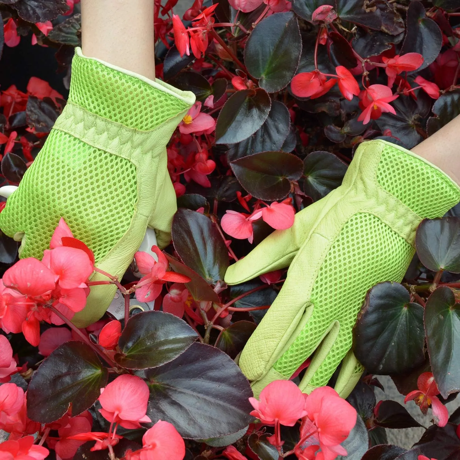 HANDLANDY Women Safety Work Gloves Utility Touch Screen Working Grip Glove for Yardwork Gardening Breathable Mechanic Gloves