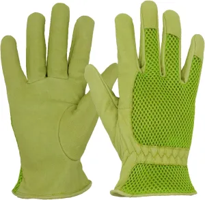 HANDLANDY Women Safety Work Gloves Utility Touch Screen Working Grip Glove for Yardwork Gardening Breathable Mechanic Gloves
