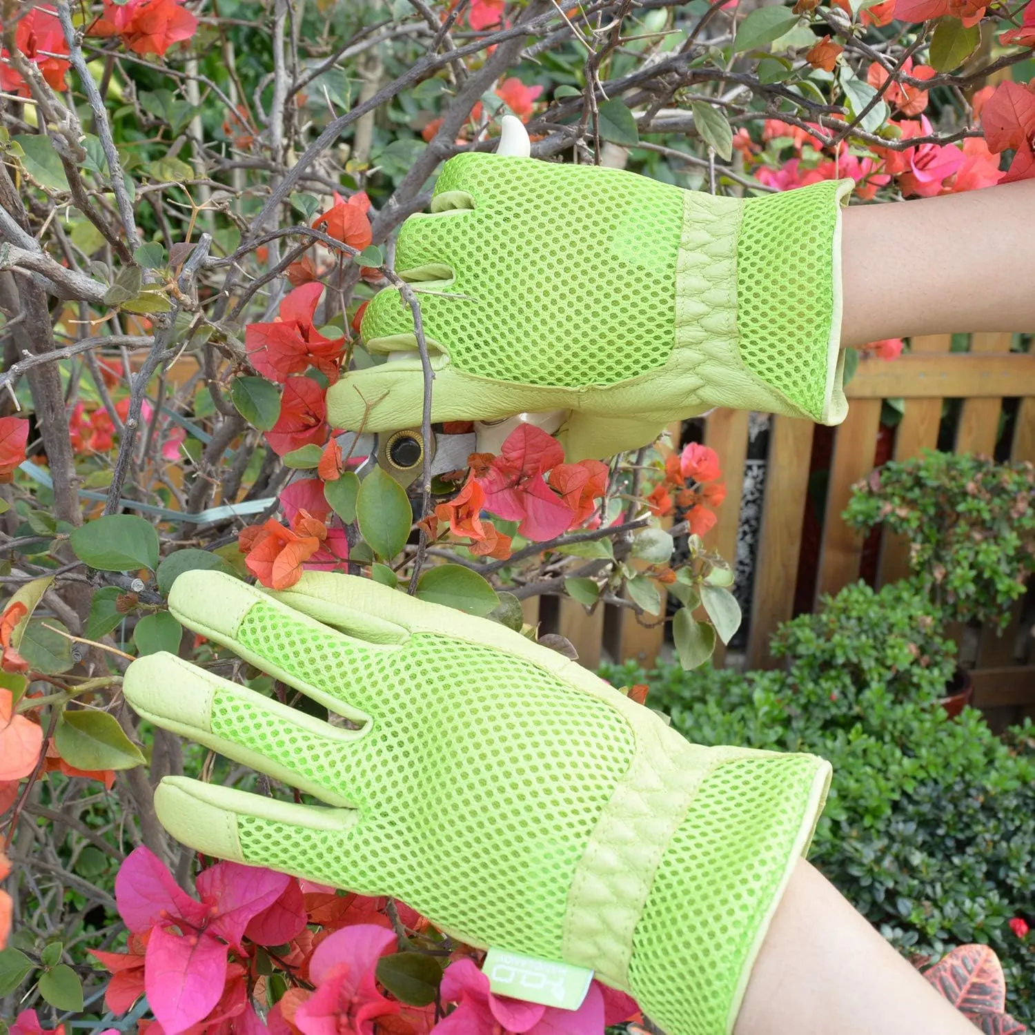 HANDLANDY Women Safety Work Gloves Utility Touch Screen Working Grip Glove for Yardwork Gardening Breathable Mechanic Gloves