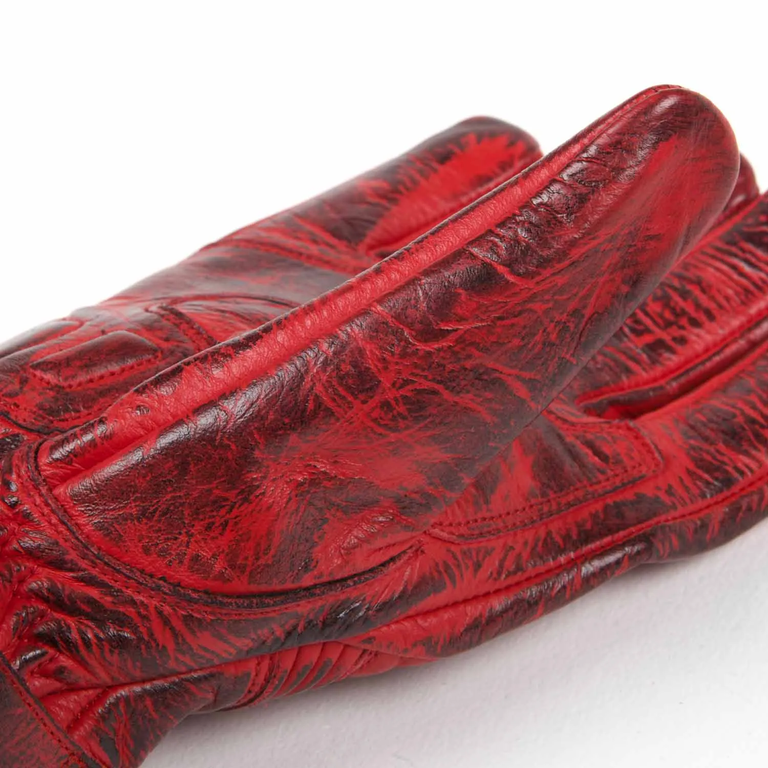 Helstons LIGHTNING Summer Women leather gloves - Red