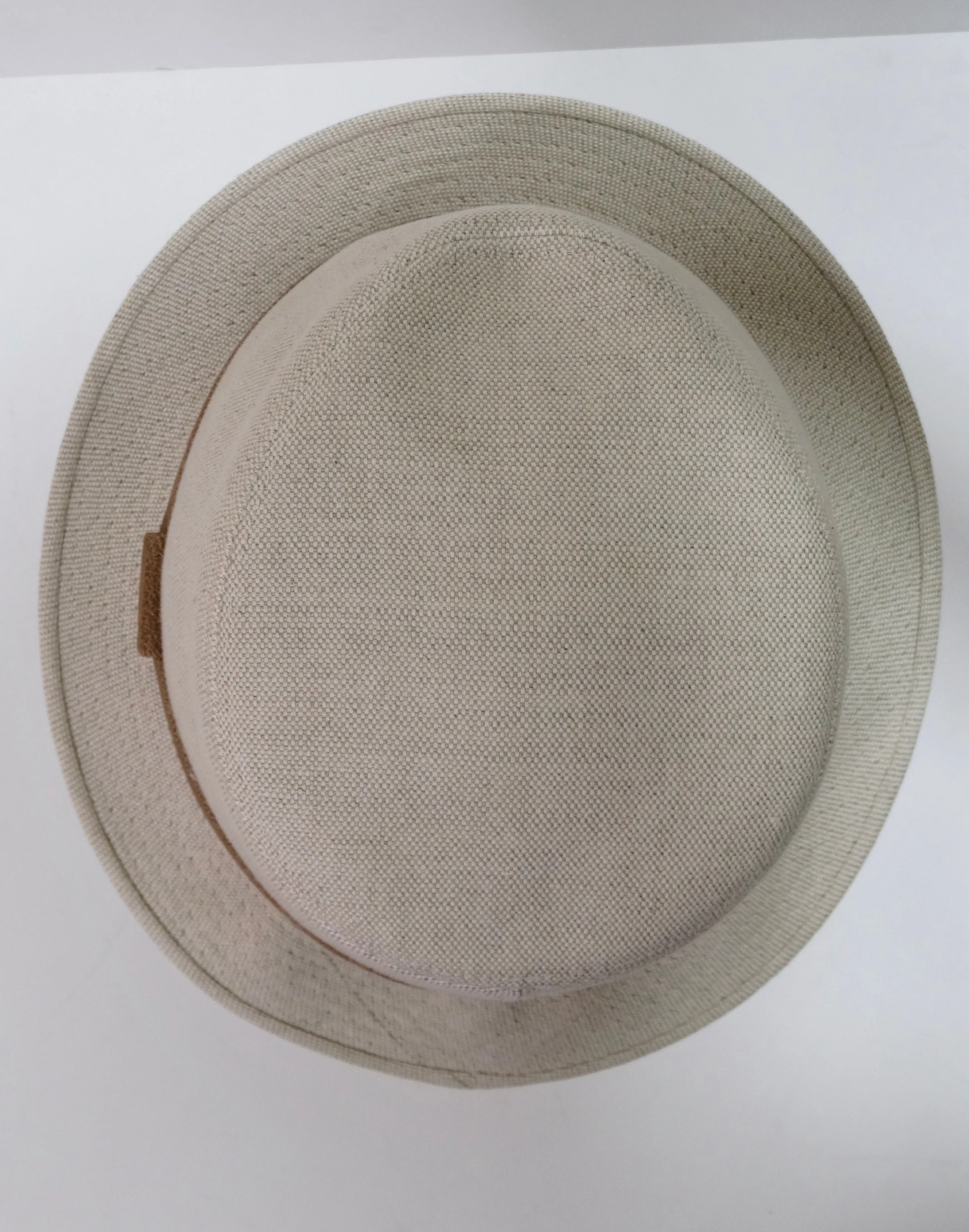 Hermes Off White Fedora With Brown Classic Strap
