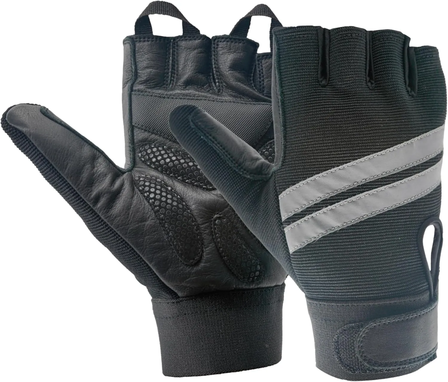 Inspired Comforts Wheelchair Gloves Fingerless Full Thumb with Anti-Slip Grip, Breathable & Reflective