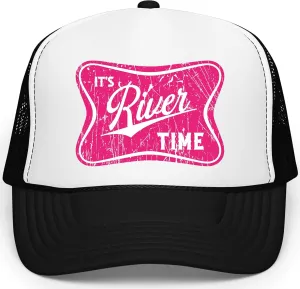 It's River Time Trendy Summer Trucker Hat Classic 5 Panel Mesh Snap Back Trucker Hat