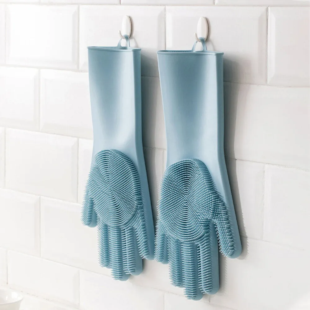 Magic Silicone Cleaning & Heat Insulation Gloves for Kitchen, Pot, Pan, Oven, and Cooking