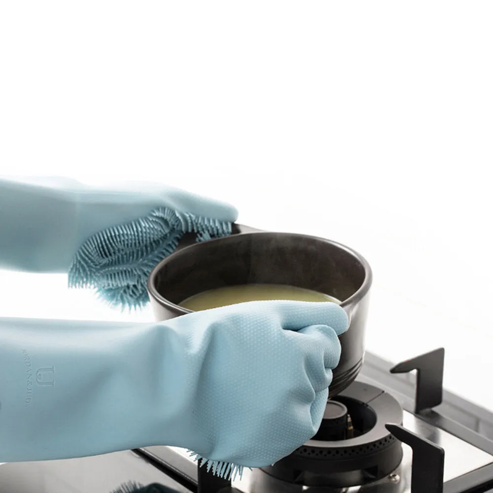 Magic Silicone Cleaning & Heat Insulation Gloves for Kitchen, Pot, Pan, Oven, and Cooking