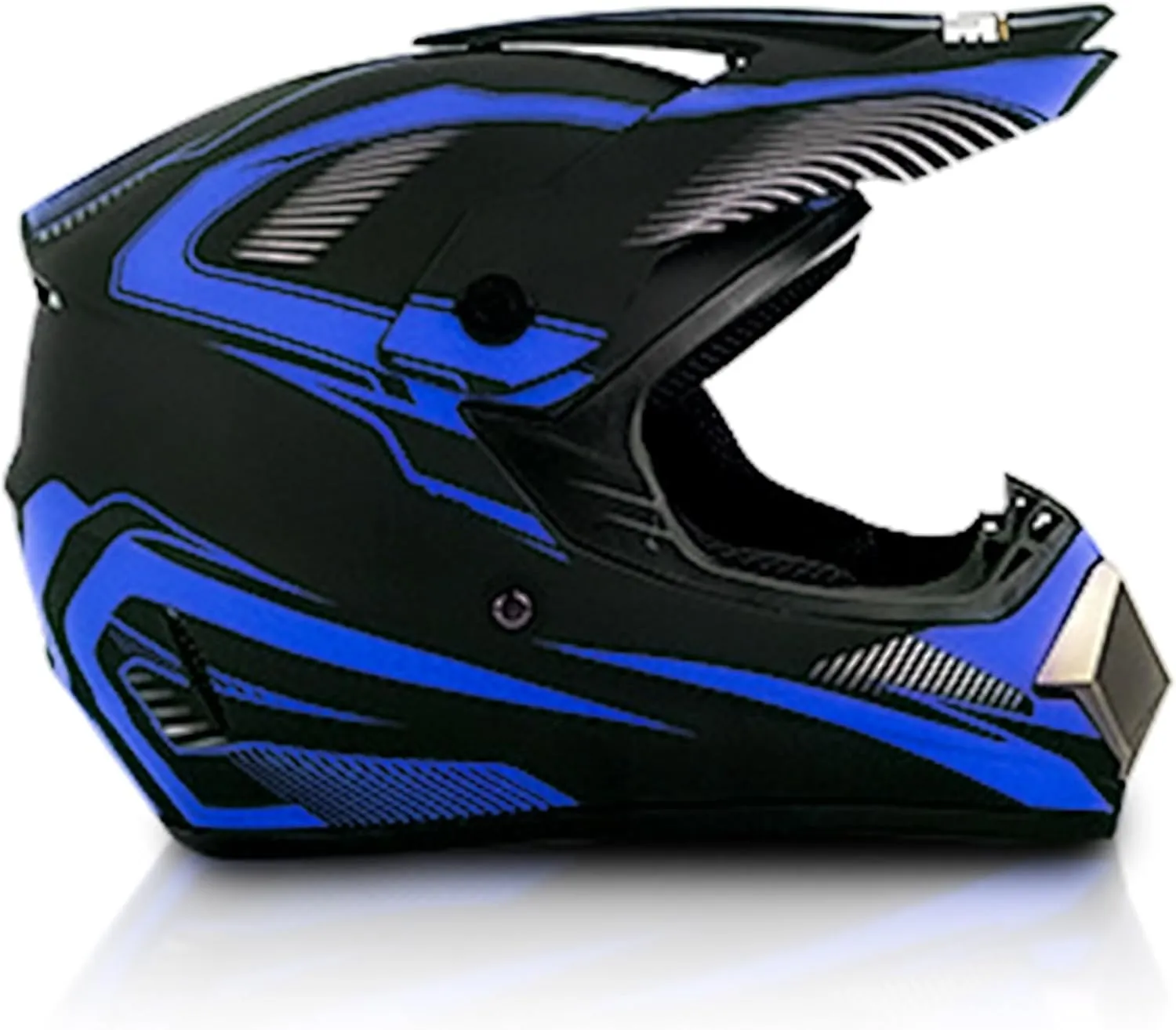 Motorcross Helmet, Off-Road Dirt Bike Helmet, ATV Helmet, Youth Motorcycle Helmet, Unisex Full-face Helmet, Comfortable and Lightweight, FMVSS-218 Safety Certified,4 Piece Set