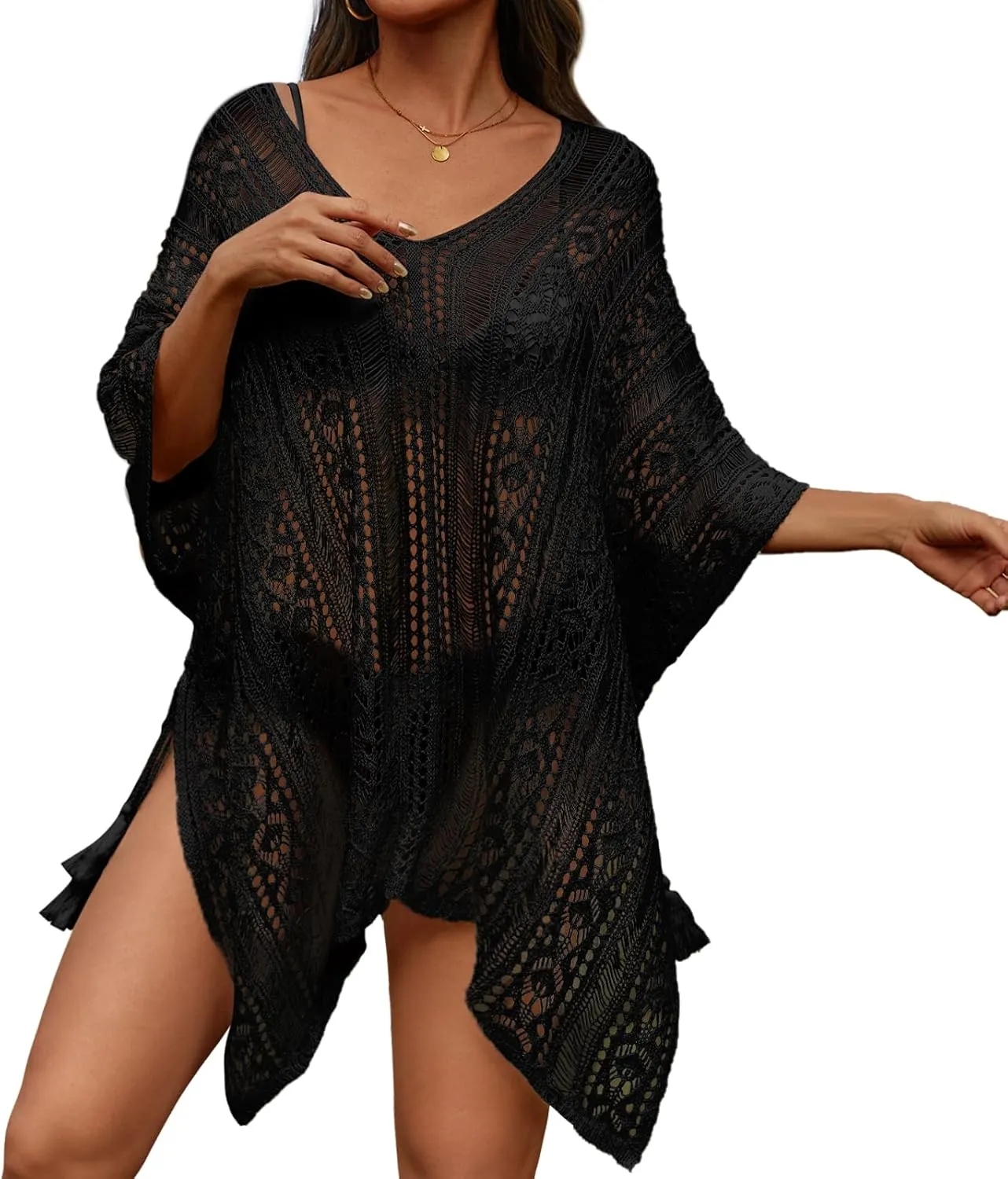 Pleneal Women's Summer Swimsuit Coverup for Beach Bikini, Bathing Suit Cover ups for Swimwear Women, Crochet Dress Cover up