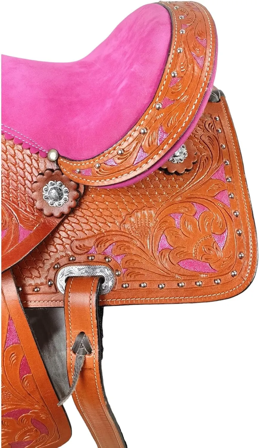 Premium Leather Western Barrel Racing Adult Horse Saddle Tack Size 10" to18 inches Seat Available M16