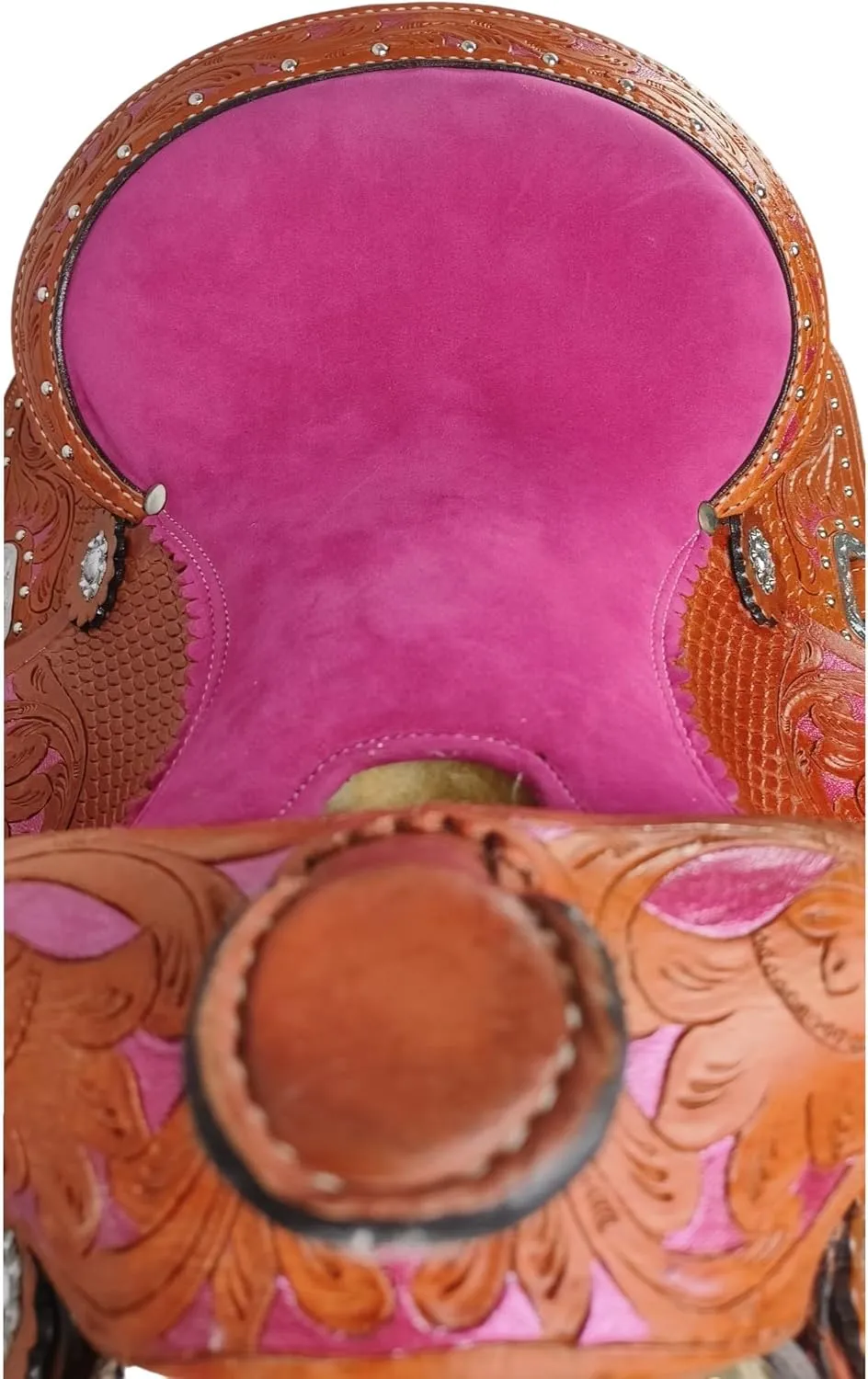 Premium Leather Western Barrel Racing Adult Horse Saddle Tack Size 10" to18 inches Seat Available M16