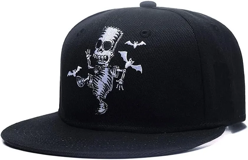 Quanhaigou Adjustable Snapback Hat for Men Women,Unisex Hip Hop Baseball Cap Flat Bill Brim Dad Hats