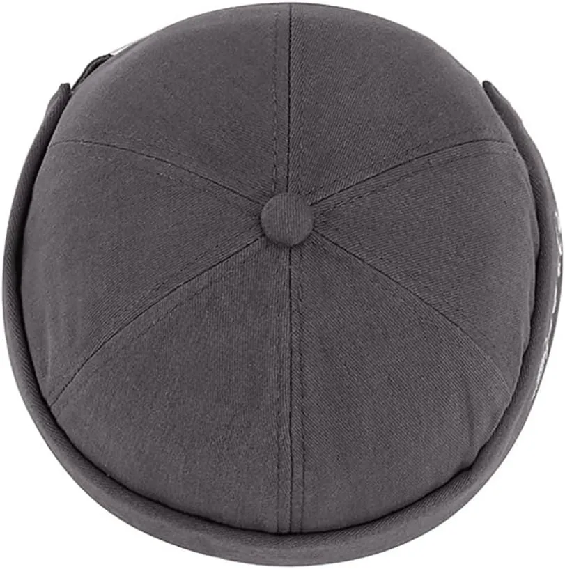 Retro Brimless Skullcap Hat Docker Cap,Sailor Worker Hat Beanie Hat for Mens